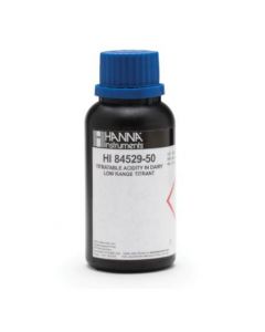 Titrant Low Range 20 për aciditetin e titruar në mini-tituesin e qumështit - HI84529-50